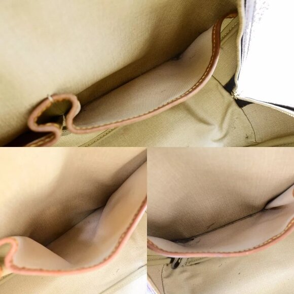 LOUIS VUITTON LV Logo Deauville Hand Bag Monogram Leather Brown - Picture 5 of 16